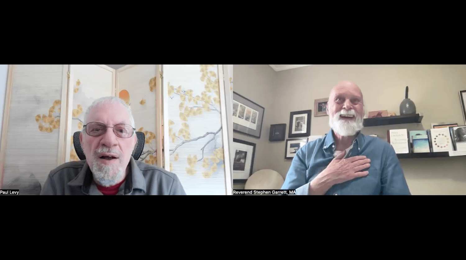 Interview with Stephen Garrett and Paul Levy exploring grief, healing, and emotional expression